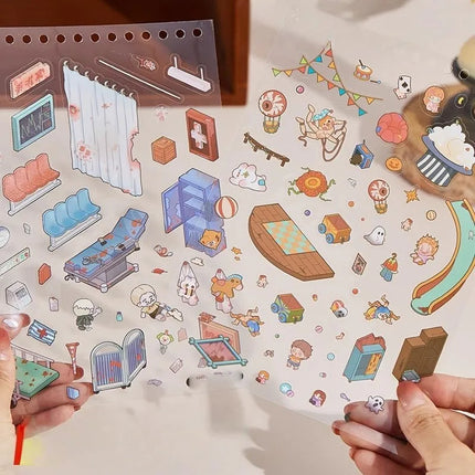 Libro De Calcomanias 3d Miniatura Halloween Pegatinas Niñas