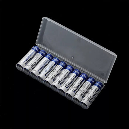 Estuche Caja Almacenamiento 10 Baterías Aa Organizador Pilas