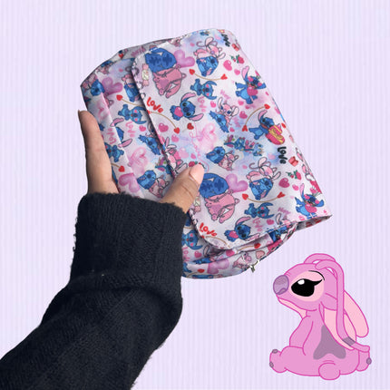 Lapicera Escolar Cosmetiquera Neceser Lilo Y Stitch Y Angel