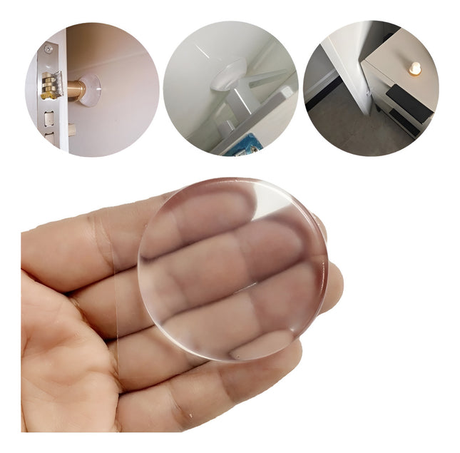 Tope De Puerta Silicona Autoadhesivo Protector De Pared 6pzs