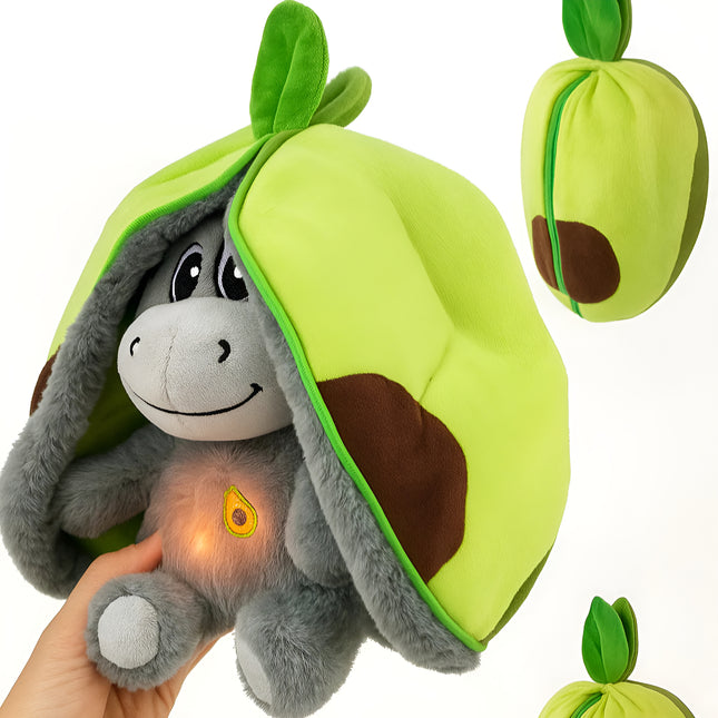 Peluche Burro Respirador Aguacate Con Música Y Luces Dormir
