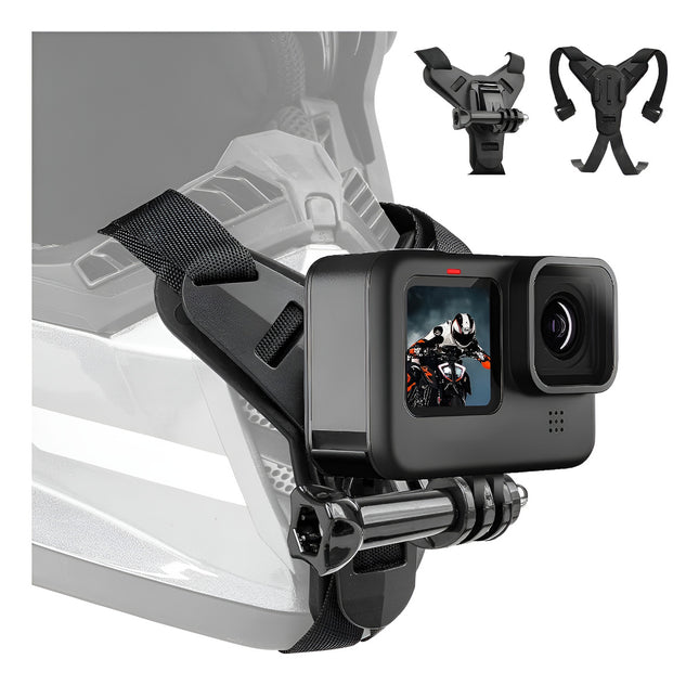 Soporte Para Gopro Casco De Motocicleta Montaje Con Correa