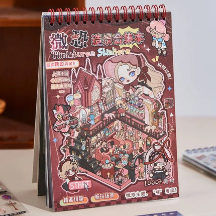 Libro De Calcomanias 3d Miniatura Halloween Pegatinas Niñas