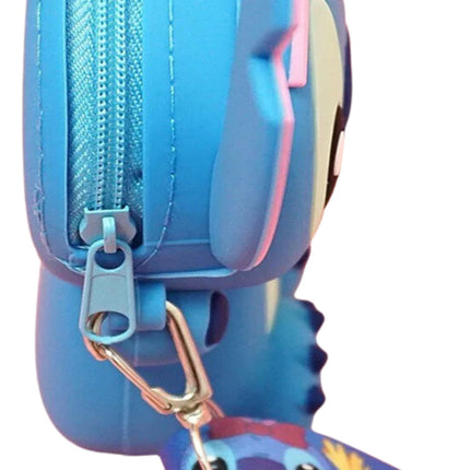 Bolso Monedero Stitch De Silicona Correa Para Niñas Y Niños