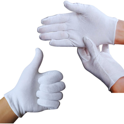 10 Pares Guantes Algodon Disfraces  Monedas Joyeria Mesero Vestir Ropa