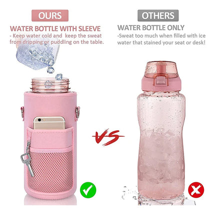 Funda Bolsa Para Botella De Agua Motivacional 2l Con Correa Termo