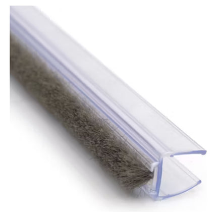 3m Burlete Rigido Sello Puerta Cristal 10mm Con Tira Cepillo