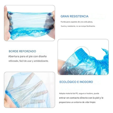 100 Cubrezapatos Funda Desechables Quirúrgicas Impermeables