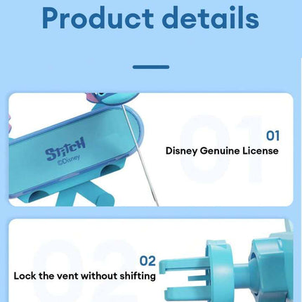 Soporte Stitch Carro Porta Celular Ventilas Lilo Auto Uber