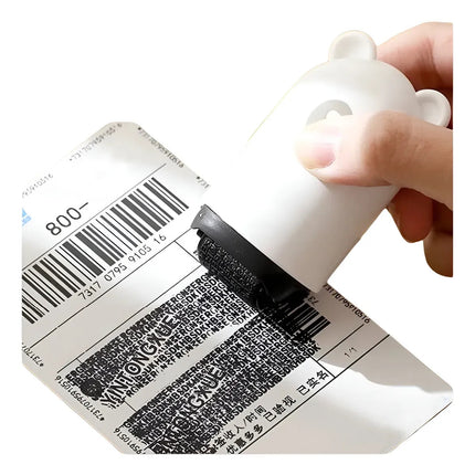 Sello Borrador De Privacidad Rodillo Oculta Datos Personales Negro Blanco