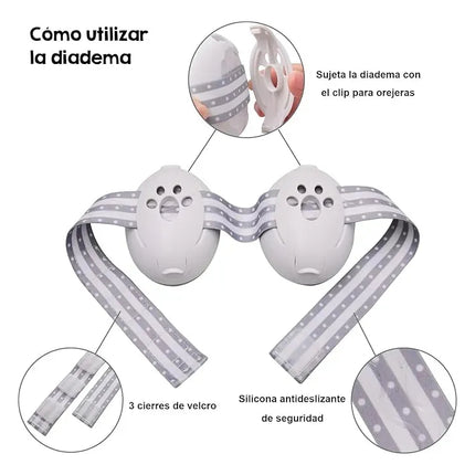 Kit 2 En 1 Orejeras Aislante Antiruido Bebe Protector Ruido