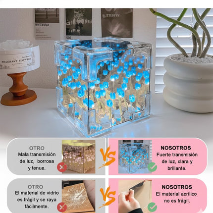 Lámpara De Tulipanes 3d Portátil Decorativa Led Habitacion