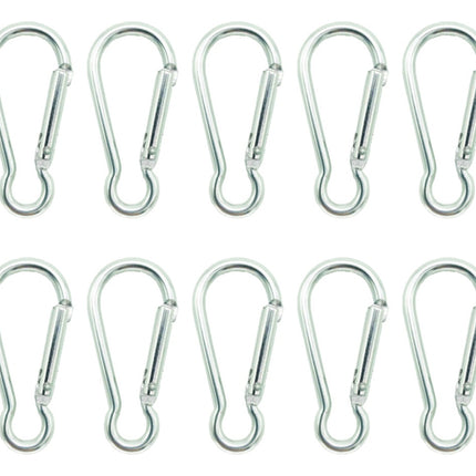 10 Pzs Bandola Gancho Mosqueton Aluminio Camping Llavero