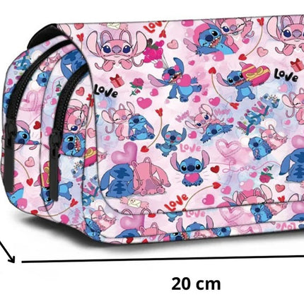 Lapicera Escolar Cosmetiquera Neceser Lilo Y Stitch Y Angel