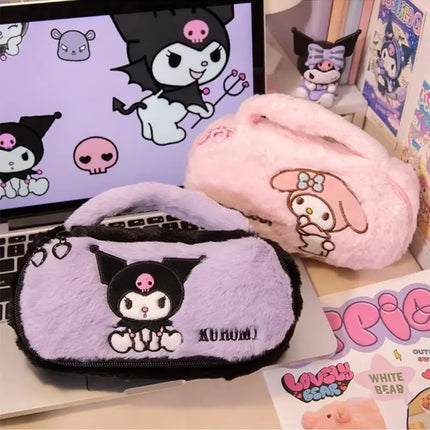 Cosmetiquera Afelpada Kuromi Hello Kitty Lapicera Kawaii