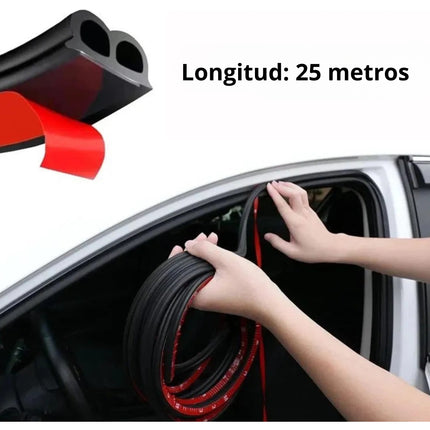 Tira Empaque 25mts Sello Puertas Carro Vehículo Universal B