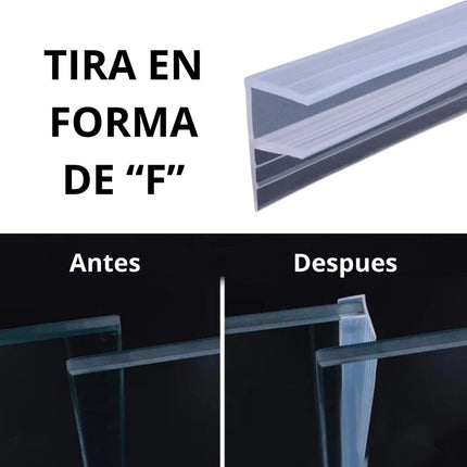 10mts Tira Sellado Puerta Ventana Cristal Vidrio Cancel En F