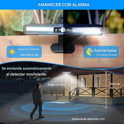 Set 2 Lámparas Led Solares Exterior Con Clip Hy 3 Modos Luz