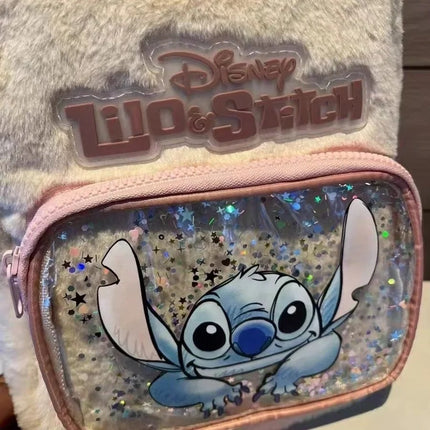 Mochila Stitch De Peluche Para Niña Regalo Bolsa Afelpada