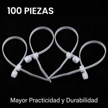 100 Pzs Cincho Con Orificio Para Tornillo Bridas Multiusos