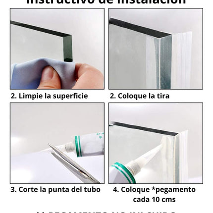 10mts Tira Sellado Puerta Ventana Cristal Vidrio Cancel En F