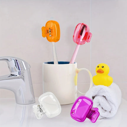 5 Pzs Clips Protectores Cabezal Cepillo De Dientes Viaje