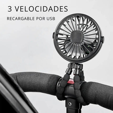 Abanico Pulpo 3 Velocidades Recargable Ventilador Portátil
