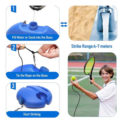 Base Entrenamiento Para Tenis Kit Con Pelota Rebote Portatil