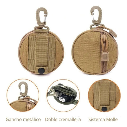 Bolso Monedero Cartera Tactico Militar Molle Con Gancho