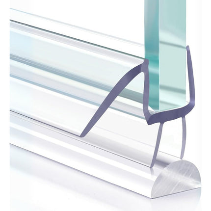 2 Burlete Tira Acrilico+pvc Para Puerta Cristal Baño Ducha