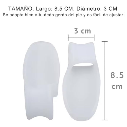 2 Pares Separador Dedos De Pies Protector Juanetes Silicona