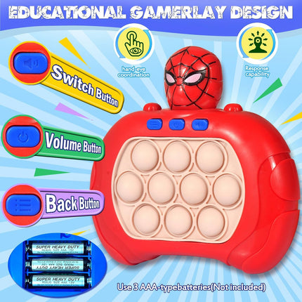 Juego Push Pop It Electrónico Antiestrés Personajes Animados