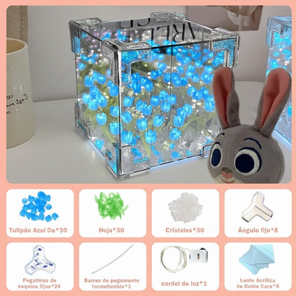 Lámpara De Tulipanes 3d Portátil Decorativa Led Habitacion