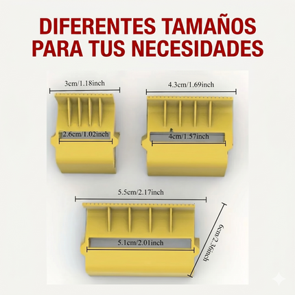 Cortador Despachador Cinta 3 Tamaños Separador Adhesiva Pape Amarillo