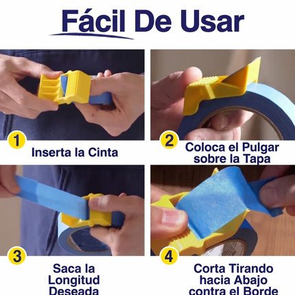 Cortador Despachador Cinta 3 Tamaños Separador Adhesiva Pape Amarillo