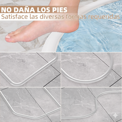 1m Tira Ducha Burlete Adhesivo Silicona Barrera Agua Baño