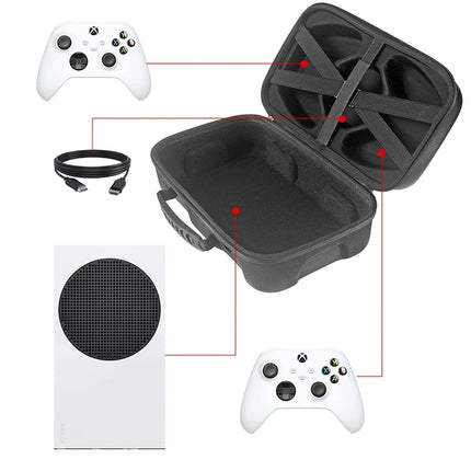 Bolsa para X Box Xbox Series S, consola de juegos, accesorios para mando, Estuche rígido, organizador de almacenamiento, Maleta de viaje