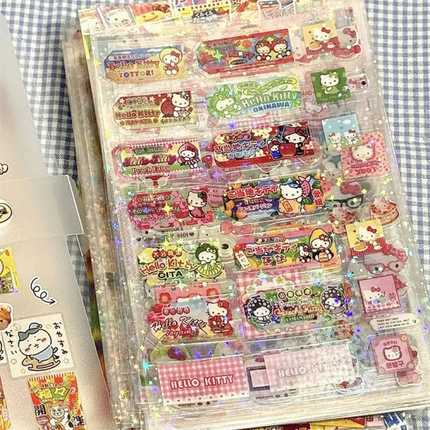 5 Hojas Calcomanías Stickers Hello Kitty Anime Kawaii Sanrio