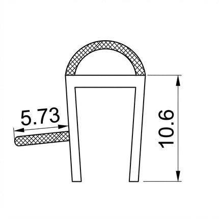 Sello Transparente Forma D 5 8mm B007C2