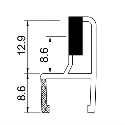 Sello De Clip Corto Para Vidrio 8-10mm B008XGE
