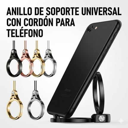 Cordón Soporte Sostén Celular Universal Llaves Anillo Metal