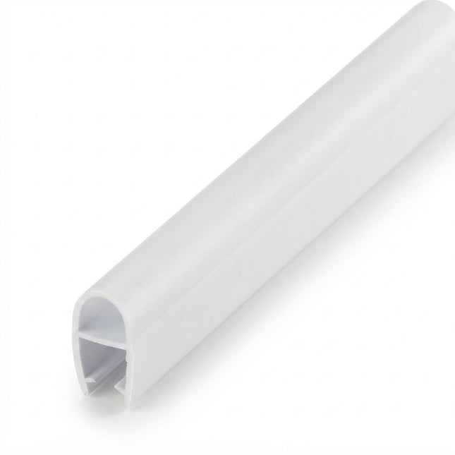 Sello Protector Rigido Pvc Para Puerta de Vidrio Color Blanco W