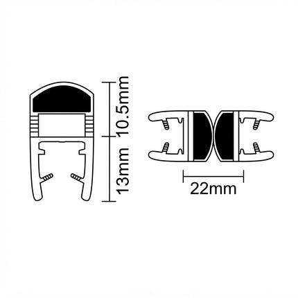 Sello Magnético 180° 22mm 8 10mm B008GV