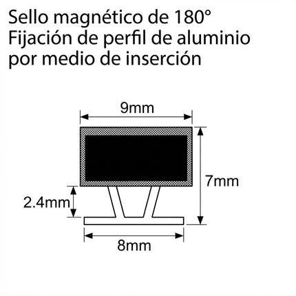 Sello Magnético 180° 7 8mm R1016A