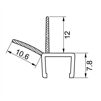 Sello De Clip Corto Para Vidrio 6-8mm B006AV