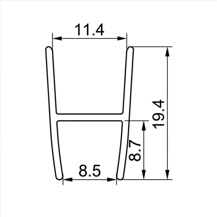 Sello Transparente Plano 10mm B010GL