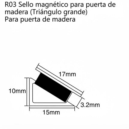 Sello Magnético Para Puerta Madera B008DG
