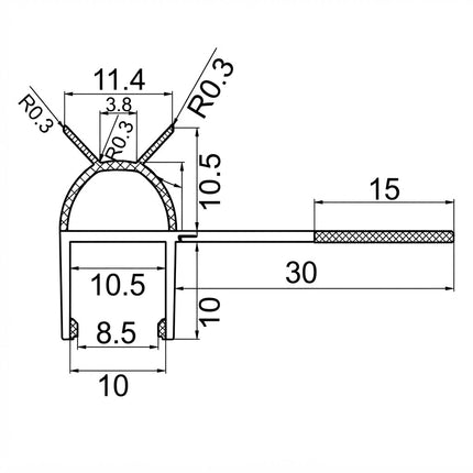Sello De Clip Corto Para Vidrio 10mm B007XVF