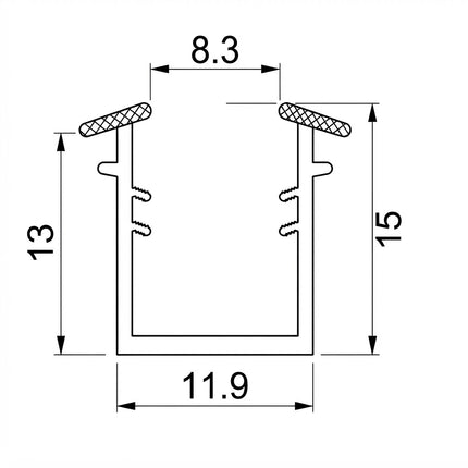 Sello Transparente Recto 10mm WT-042